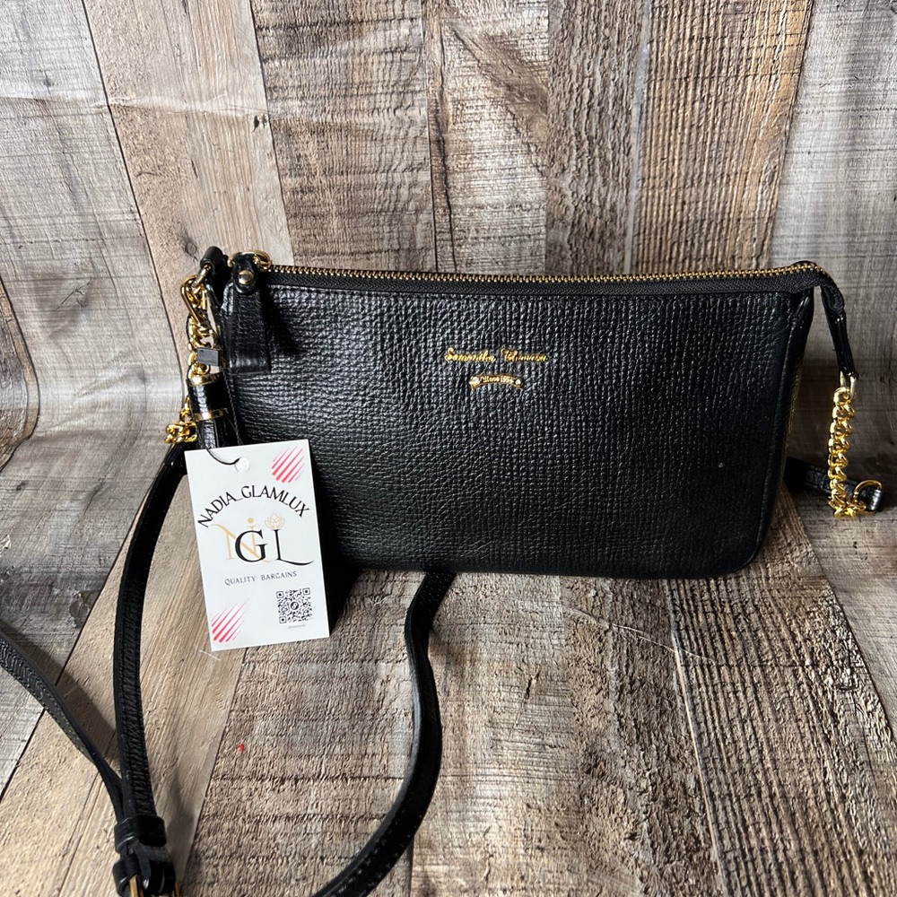 Samantha Thavasa Black Leather Crossbody Bag